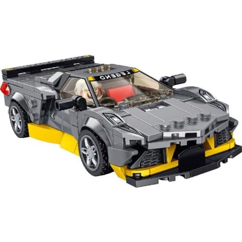 Speed Champions Corvettes C8 Stingray MOC Racing Sports Vehicle Car Supercar Building Blocks Kit Bricks Classic Model Kids Toys