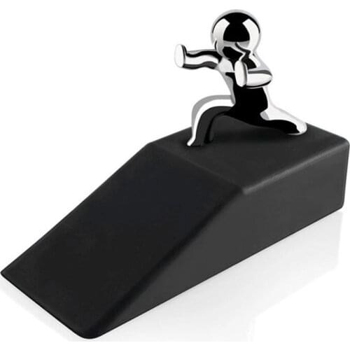 Zinc Alloy Little and Man with Non-slip Rubber Bases Door Stop Safe Anti-collision Door Stopper Noveltydesign Decorative