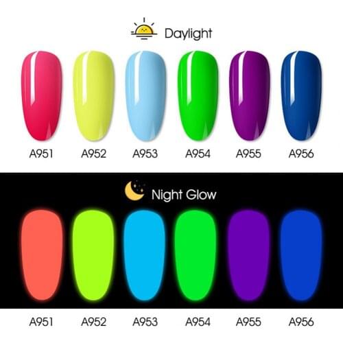 Long Lasting Multiple Colors Long Lasting Color Changing Nail Luminous Gel for Female