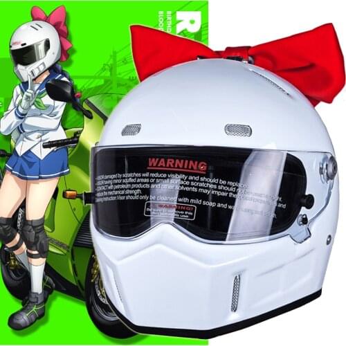 TMS Entertainment Cosplay Raimu Motorcycle Helmet CRG Women Motorbike Riding Full Face Helmet Fiberglass Material Casco Moto