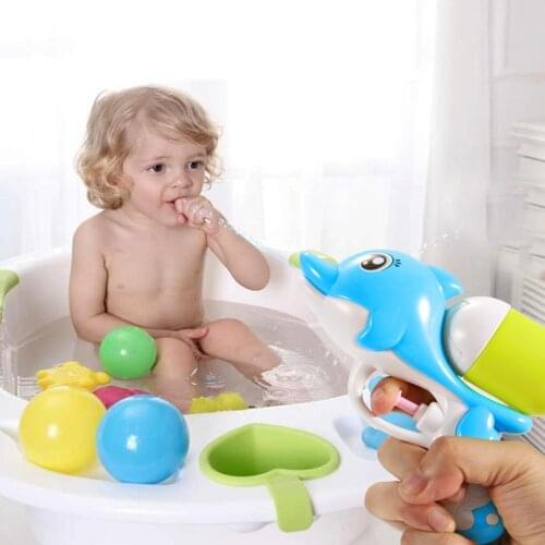 Mini Dolphin Water Gun Toy Child Beach Water Gun Shooting Game Baby Bath Swimming Toys Funny Baby Kids Summer Beach Toy Gifts