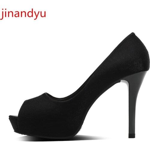 Peep Toe Women Stiletto Heels Female High Heels Platform Pumps Party Wedding Shoes Women High Heels 10cm Zapqtos De Mujer New