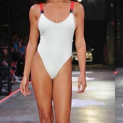 2019 New White Womens One-Piece Swimsuit Sexy Strappy Bikini Push Up Padded Swimsuit Bathing Suit Beach Swimwear Lot