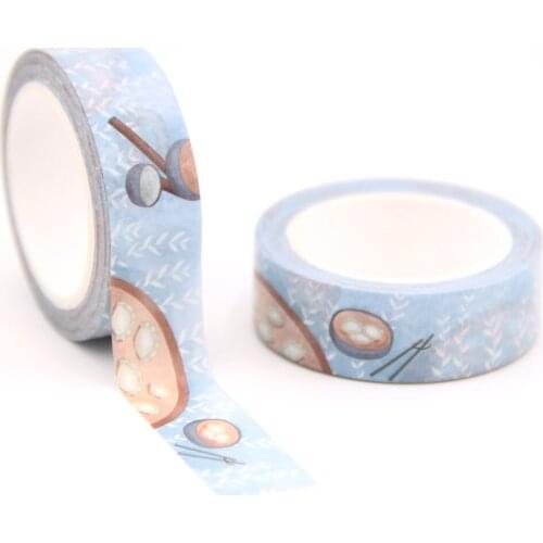 1PC/lot 15MM*10M Solar Terms Winter Dumplings washi tape Masking Tapes Decorative Stickers DIY Stationery School Supply