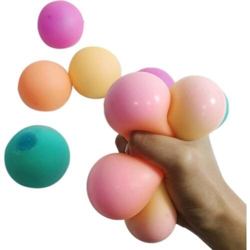 1x 6cm Stress Relief Balls for Kids And Adults Anti Stress Ball Color Changing Tear-Resistant TPR Free Soft Stretchy Toy