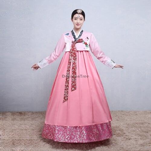 2021 korean traditional costume hanbok women female dress national dance performance dress korea wedding oriantal dance dress