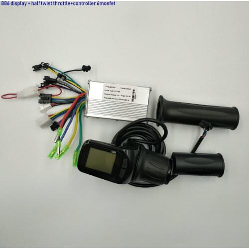 24v36v48v60v LCD display&half twist throttle+BLDC controller 250W-1000W for electric bike scooter MTB intelligent bike tricycle