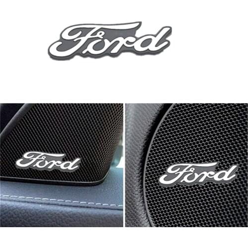 3D Car Styling Sticker Aluminum Emblem interior Speaker audio Badge for Ford Fiesta EcoSport ESCORT focus 1 focus 3 focus 2