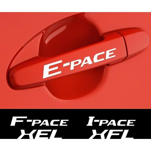 4PCS Car Wiper Door Handle Rear Mirror Reflective PVC Decortion Decals For Jaguar XEL XFL E-PACE F-PACE I-PACE XJ Accessories