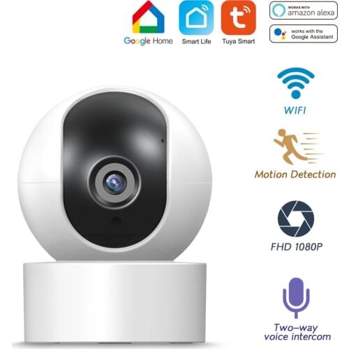 1080P TUYA Camera Security Camera Baby Monitor WiFi Wireless Camera Smart Tracking 350 Degrees Pan Rotation