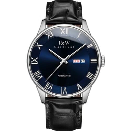 New Blue Dial Automatic Watch Luxury Brand CARNIVAL MIYOTA Movement Men Mechanical Wristwatches Sapphire Waterproof Montre homme
