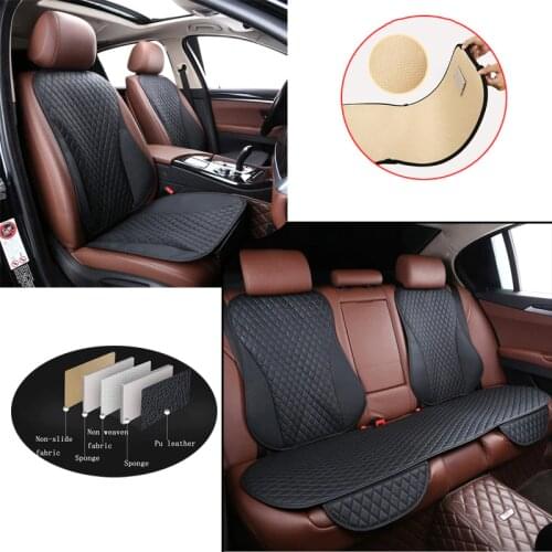 Pu Leather Easy Install Car Seat Cushion Stay On Vehcile Non-slide Auto Covers Not Moves Automotive Pads E1 X45
