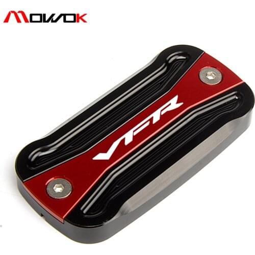 5 colors Black+red Motorcycle CNC Brake fluid reservoir cap For Honda VFR 800/800X Crossrunner/800F/1200X Crosstourer vfr