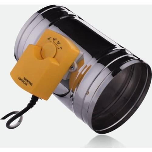 125MM stainless steel air damper valve round adjustable air volume regulating damper electric three position valve damper 220V