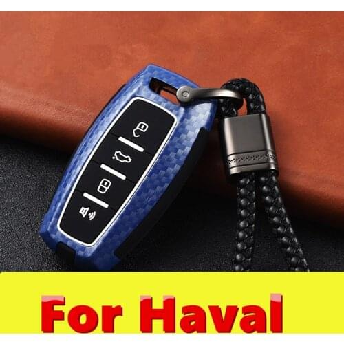 For Haval F7 M6 F5 H7 H8 H9 Carbon fiber pattern car key shell personality key set high-grade key bag Car decoration accessories