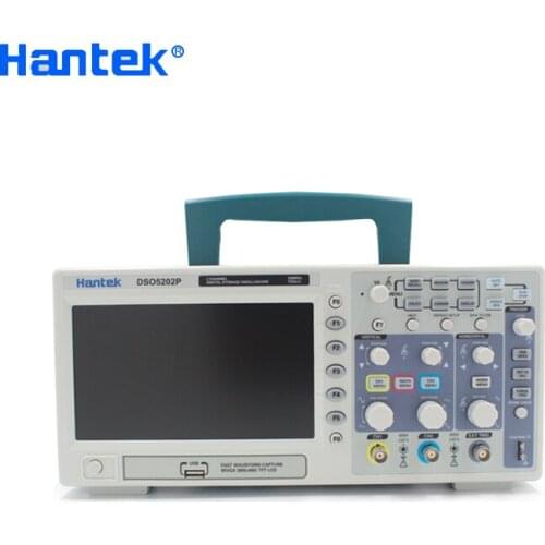 Digital Oscilloscope 200MHz Hantek DSO5202P bandwidth 2 Channels PC USB LCD Portable Osciloscopio Portatil Electrical Tools