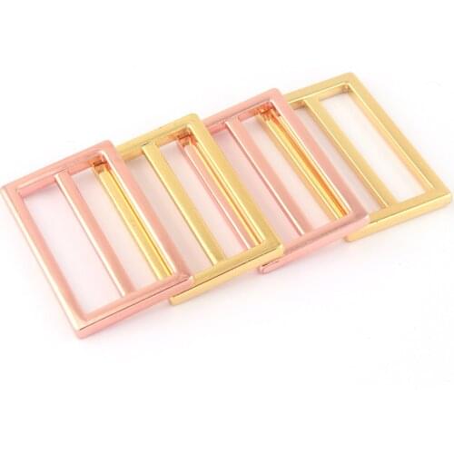 38mm Rose Gold Adjustable Belt Buckle Slide Buckles Rectangle Metal Purse Clasp Buckle Bag Strap Buckle Buckle Handbag Webbing