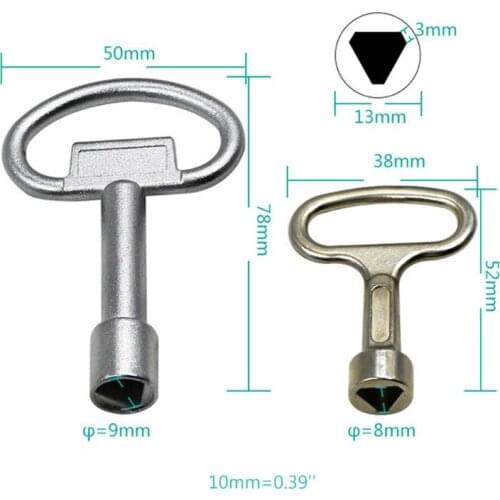 MS705 Electrical Cupboard Box Elevator Cabinet Key Universal Triangle Key Wrench Train Switch Panel Lock Key