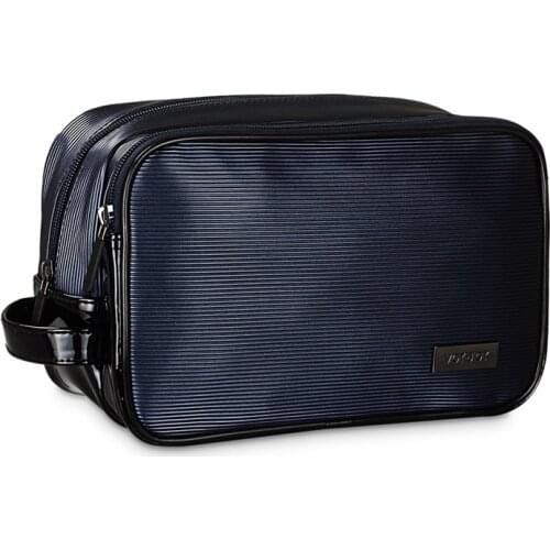 Men Large Leather Makeup Bag PVC Waterproof Travel Cosmetic Organizer Big Shaving Necessaries Make Up Male Toiletry Pouch