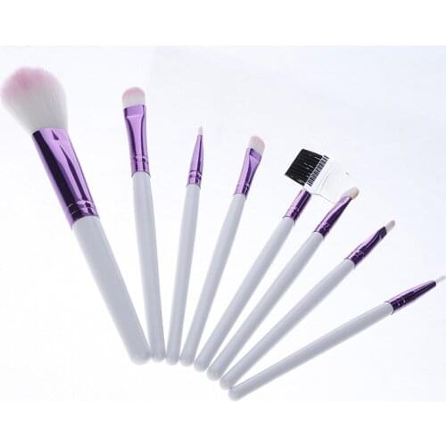 Professinal 8Pcs Pink Women Makeup Brush Set Cosmetic Brushes for Face Eye Shadow Foundation Powder Gift with Leather Bag