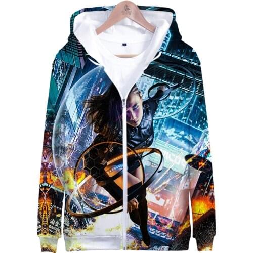 Cool arrival Ghost in the Shell zipper hoodies boy girl Harajuku design high quality spring autumn warm fashion jacket outwear