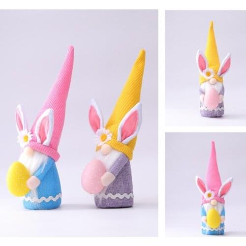 Easter Faceless Doll Rabbit Egg Happy Easter Decorations For Home Bunny Easter