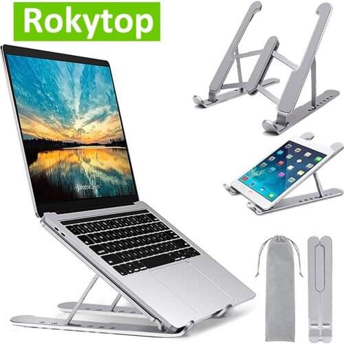 Portable Laptop Stand Auminium Alloy Foldable Notebook Stand for Laptop Holder Adjustable Tablet Base Macbook Pro Notebook Stand