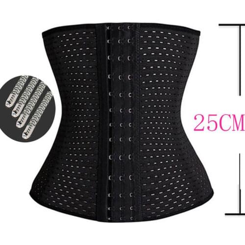Strong Elastic Waist Trainer Corset Memory Steel Boned Bustier Postpartum belly band Breathable Korset Hooks Eyes Korse Gorset