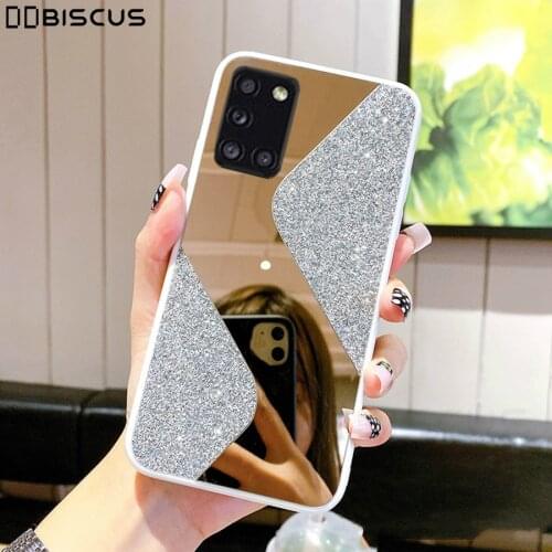 Luxury Mirror Glitter Soft Case For Samsung Galaxy A12 A02S A32 A42 A52 A72 5G A02 A22 M12 Makeup Silicone Cover