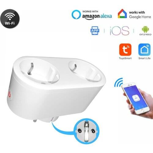 Sockets With Remote Control Wifi Smart Power Socket 2 in 1 EU Plug Outlets Smart Home Devices Support Alexa Google Assistant