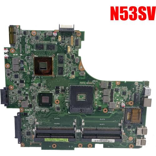 SHELI For Asus N53SV N53SN Motherboard with N12P-GS-A1 GT540M 1GB 4 Ram slots