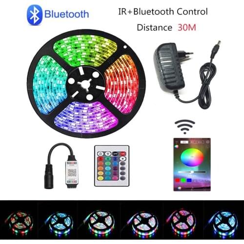 12 V Volt LED Strip Lights RGB SMD 2835 5M 10M 15M 20M Flexible Ribbon Waterproof RGB DC 12V LED Light Bluetooth Wifi Tape Diode