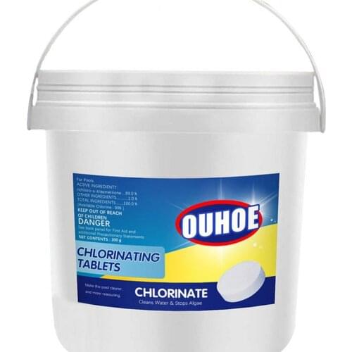 Swimming pool clean 300 pcs/barrel swimming pool cleaning tablets Multifunctional and efficient effervescent chlorine tablets