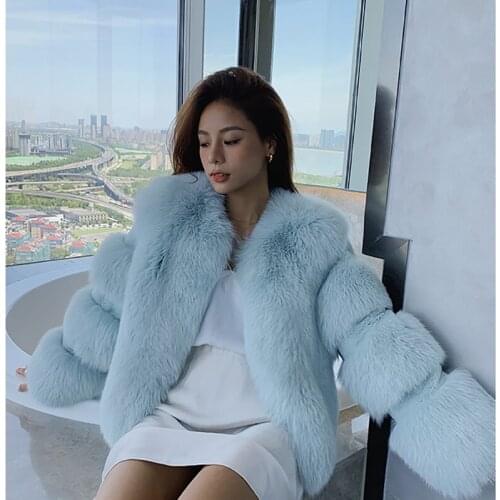 Korean Style Sweet Winter Natural Fur Coat For Women Soft Rex Rabbit Fur Patchwork Short Fur Jacket Abrigo Mujer Invierno