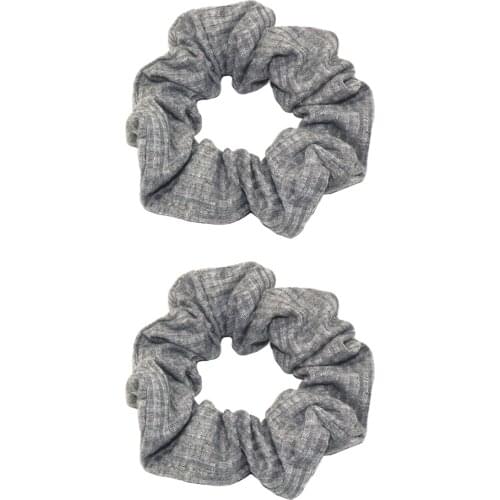 2 Pcs Hair Scrunchies Cotton Hair Bobbles Hair Scrunchy Ponytail Holder