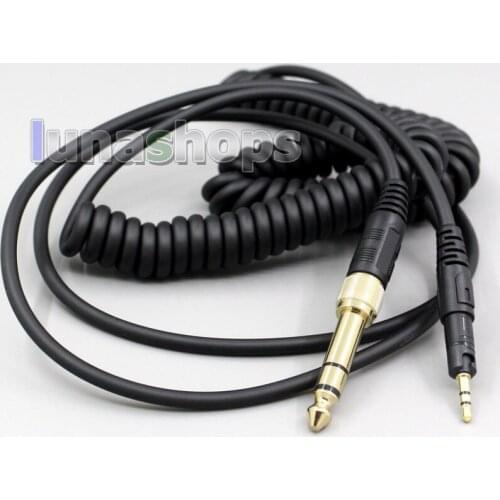 3.5mm 6.5mm Plug Coiled Headphone Earphone Cable For Audio Technica ATH-M50x ATH-M40x LN006383