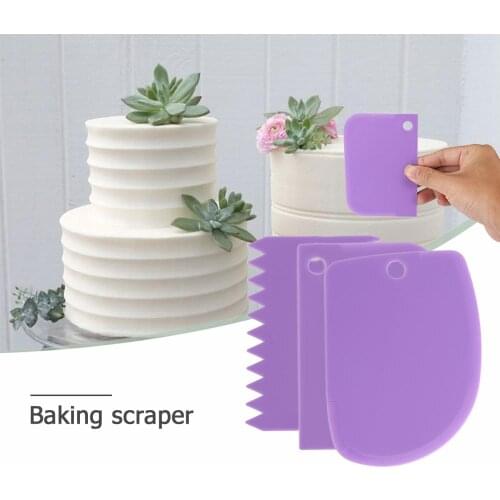 3pcs/set Bakery Tools Dough Cake Bread Slicer Icing Fondant Cake Scraper Plastic Form for Cooking Spatulas Baking Tools for Cake