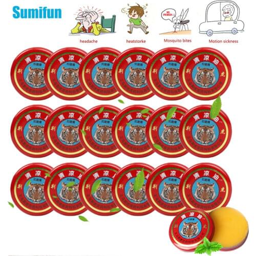 5-15pcs Red Tiger Balm Ointment Cool Oil Mosquito Bites Muscle Back Neck Relieving Headache Pain Relief Cream Body Massager