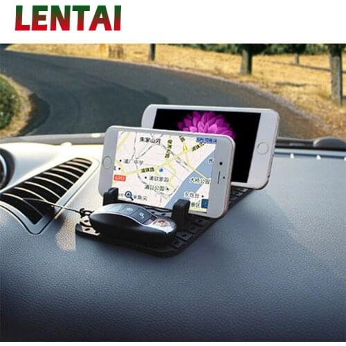 LENTAI 1Set Car parking card Phone stand Auto Non-slip mat For Toyota C-Hr Corolla Seat Leon Ford Focus 2 Fiesta Ranger Mazda 3