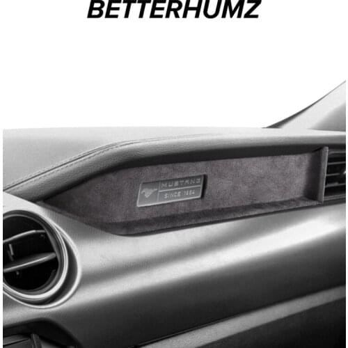 BETTERHUMZ Alcantara Interior Decorative Trim For Ford Mustang 2015-2020 Car Center Console Panel Decal Trim Sticker Accessories