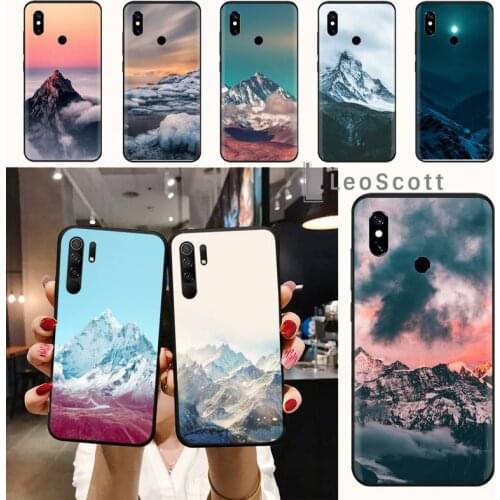 Natural scenery Snow mountain Phone Case For Xiaomi Mi A1 A2 5 6 6PLUS 8 9 SE Lite MIX 2 2S MAX 2 3 Pocophone F1