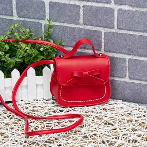 2019 Kids Girls Purses Sling Leather Wallet Bowknot Shoulder Bag Coin Pocket Girl Princess Crossbody Messenger Bags Organizer