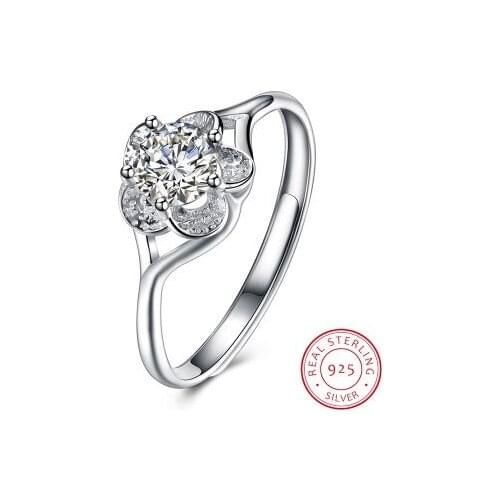 Classic 925 Sterling Silver Cherry Ring Elegant Hollow Stackable Ring Princess Jewelry For Women Wedding Ring ESH-R0022