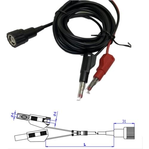 Soft 50 ohm coaxial cable Insulation All inclusive BNC male Turn 4mm Telescopic sheath Banana plug Used for Oscilloscope Test
