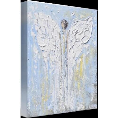 Wall Art Home Girl Decoration Blue Yellow Dress Angel Canvas Print Painting Modular Picture Posters Modern Living Room No Frame