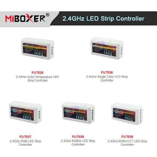 Wholesale Miboxer 2.4G dimming/Single Color/CCT/RGB/RGBW/RGB CCT LED Strip Light Controller Lamp Tape Dimmer Milight