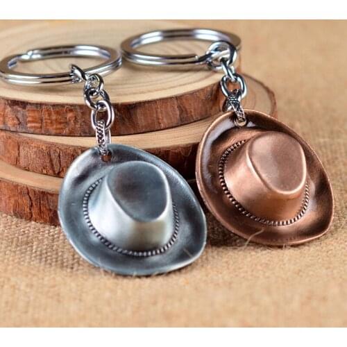 Couples Cute Key Chain Cowboy Personality Brass Decor Women Keychain Bag Pendant Charm Creative KeyRing Lovers Best Gift Jewelry