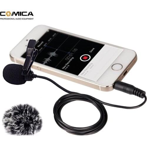 Comica V01SP Lavalier Lapel Microphone Clip-on Omnidirectional Condenser Interview Mic for iPhone Android Smartphone Recording