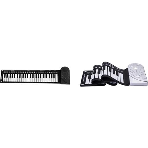 USB Hand Roll Up Piano Portable Electronic Organ Keyboard Instruments 49 Key For Music Lovers Playing Accessories