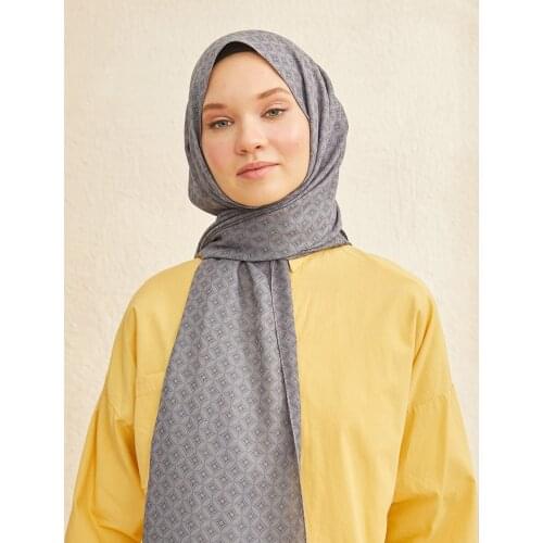 Salland Ruby Gray Color Shawl Trend Fashion Womens Hijab Scarf Shawl Scarves Comfortable Use in All Seasons Wraps Easy to Shape Flexible Anti-Wrinkle Quality Cotton Fabric Hijab Clothing Accessory Shawl RUBG-00001